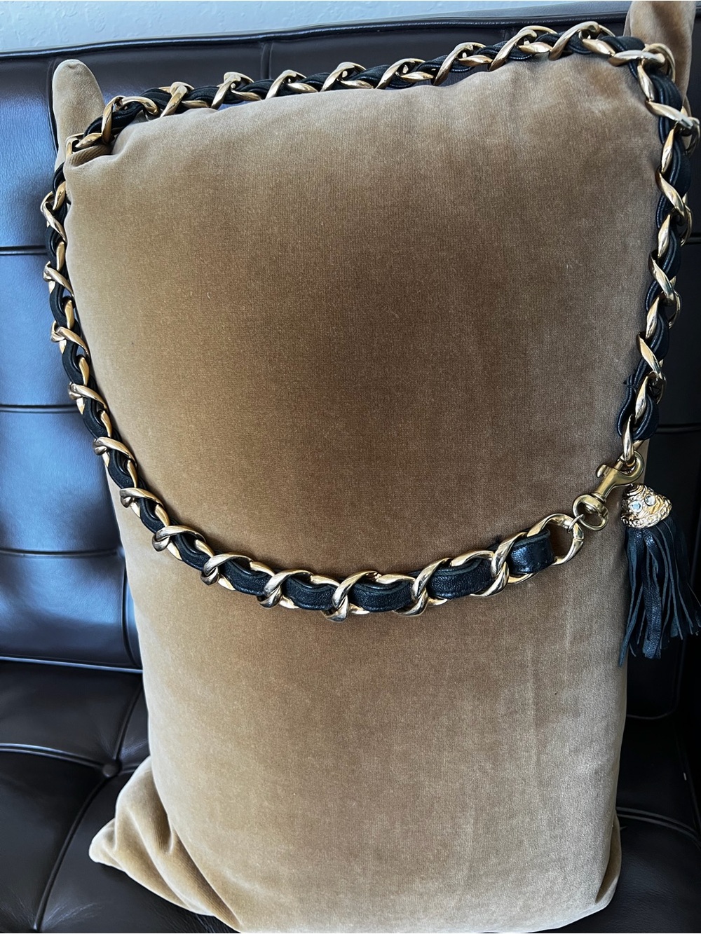 In Chanel Style , this chunky belt is stunning on